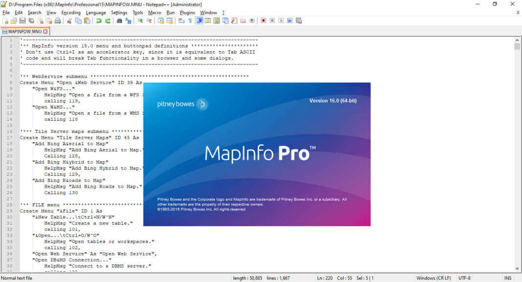 PXTsoft_ShortcutsMapinfo